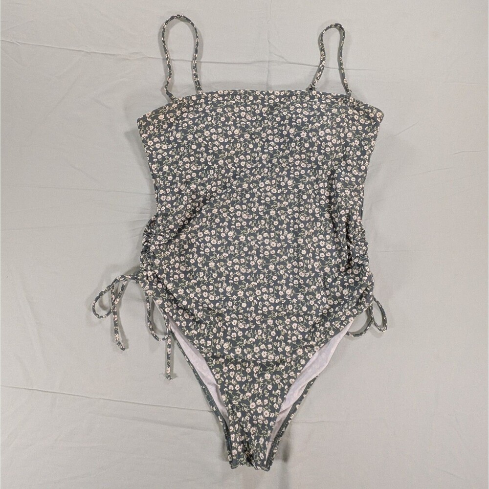 Women's Floral Green  Print One Piece Swimsuit XL
